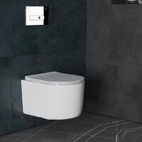 Унитаз подвесной Roxen Simple Compact в комплекте с инсталляцией StounFix Dual Fresh 6 в 1 932469 (кнопка: хром глянец) - Превью изображения №13 — Интернет-магазин samo.by