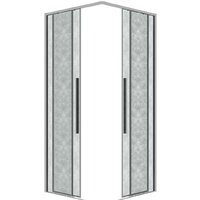 Душевой уголок Grossman Galaxy 80x80x195 300.K33.01.8080.10.02 (хром/шиншилла стекло) - Превью изображения №2 — Интернет-магазин samo.by