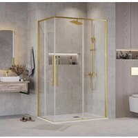 Душевой уголок Grossman Galaxy 110x80x195 300.K33.01.1180.32.00 (золото сатин/прозрачное стекло) - Превью изображения №7 — Интернет-магазин samo.by