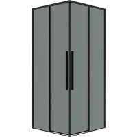 Grossman Galaxy 100x100x195 300.K33.01.1010.21.10 (черный матовый/тонированное стекло)