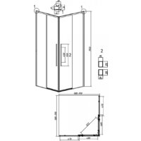 Душевой уголок Grossman Galaxy 100x100x195 300.K33.01.1010.21.10 (черный матовый/тонированное стекло) - Превью изображения №11 — Интернет-магазин samo.by
