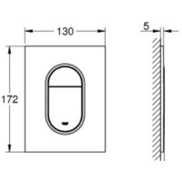 Панель смыва Grohe Arena Cosmopolitan S 37624000 (хром) - Превью изображения №2 — Интернет-магазин samo.by