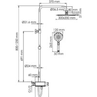 Душевая система  Wasserkraft A113.069.127.CH Thermo - Превью изображения №3 — Интернет-магазин samo.by