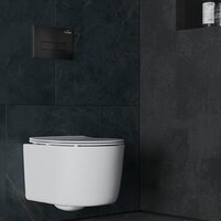 Унитаз подвесной Roxen Simple Compact в комплекте с инсталляцией StounFix Dual Fresh 6 в 1 921358 (кнопка: черный матовый) - Превью изображения №13 — Интернет-магазин samo.by