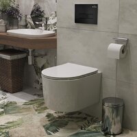 Унитаз подвесной Roxen Simple Compact в комплекте с инсталляцией StounFix Dual Fresh 6 в 1 921358 (кнопка: черный матовый) - Превью изображения №16 — Интернет-магазин samo.by