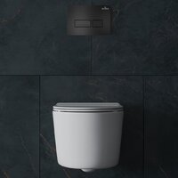 Унитаз подвесной Roxen Simple Compact в комплекте с инсталляцией StounFix Dual Fresh 6 в 1 921358 (кнопка: черный матовый) - Превью изображения №15 — Интернет-магазин samo.by