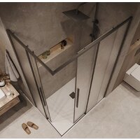 Душевой уголок Grossman Galaxy 90x70x195 300.K33.01.9070.21.02 (черный матовый/шиншилла стекло) - Превью изображения №10 — Интернет-магазин samo.by