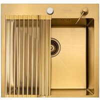 Кухонная мойка ARFEKA ECO AR мойка 500*500, роллер-мат, дозатор Gold - Превью изображения №2 — Интернет-магазин samo.by