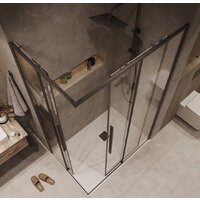 Душевой уголок Grossman Galaxy 110x80x195 300.K33.01.1180.21.00 (черный матовый/прозрачное стекло) - Превью изображения №10 — Интернет-магазин samo.by