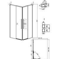 Душевой уголок Grossman Galaxy 110x80x195 300.K33.01.1180.21.00 (черный матовый/прозрачное стекло) - Превью изображения №11 — Интернет-магазин samo.by