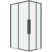 Grossman Galaxy 110x80x195 300.K33.01.1180.21.00 (черный матовый/прозрачное стекло)