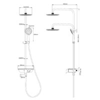Душевая система  WeltWasser WW DP 1020 BL - Превью изображения №2 — Интернет-магазин samo.by