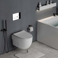 Унитаз подвесной Roxen Porto One Rimless 6 в 1 StounFix Dual Fresh 593355 (кнопка: хром) - Превью изображения №9 — Интернет-магазин samo.by