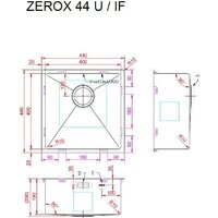 Кухонная мойка ZorG Zerox 44 U / IF Zurinox Steel - Превью изображения №4 — Интернет-магазин samo.by