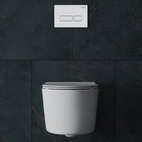 Унитаз подвесной Roxen Simple Compact в комплекте с инсталляцией StounFix Dual Fresh 6 в 1 920247 (кнопка: белый глянец) - Превью изображения №10 — Интернет-магазин samo.by