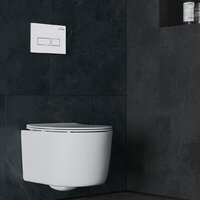 Унитаз подвесной Roxen Simple Compact в комплекте с инсталляцией StounFix Dual Fresh 6 в 1 920247 (кнопка: белый глянец) - Превью изображения №12 — Интернет-магазин samo.by