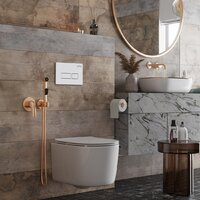 Унитаз подвесной Roxen Simple Compact в комплекте с инсталляцией StounFix Dual Fresh 6 в 1 920247 (кнопка: белый глянец) - Превью изображения №15 — Интернет-магазин samo.by