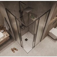 Душевой уголок Grossman Galaxy 90x90x195 300.K33.01.9090.21.02 (черный матовый/шиншилла стекло) - Превью изображения №10 — Интернет-магазин samo.by