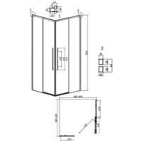 Душевой уголок Grossman Galaxy 90x90x195 300.K33.01.9090.21.02 (черный матовый/шиншилла стекло) - Превью изображения №11 — Интернет-магазин samo.by