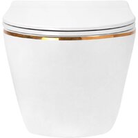 Унитаз подвесной Roxen Antares Gold в комплекте с инсталляцией StounFix Dual Fresh 6 в 1 968460 (кнопка: брашированное золото) - Превью изображения №4 — Интернет-магазин samo.by