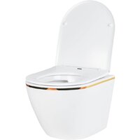 Унитаз подвесной Roxen Antares Gold в комплекте с инсталляцией StounFix Dual Fresh 6 в 1 968460 (кнопка: брашированное золото) - Превью изображения №6 — Интернет-магазин samo.by