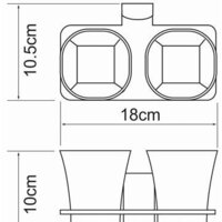 Набор стаканов для зубной щетки и пасты Wasserkraft Leine K-5028D - Превью изображения №3 — Интернет-магазин samo.by
