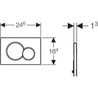 Панель смыва Geberit Sigma 01 115.770.JQ.5 (хром матовый) - Превью изображения №2 — Интернет-магазин samo.by
