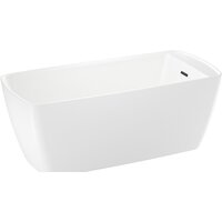 Wellsee Idéal 170x78 236901003 (отдельностоящая ванна белый глянец, экран, ножки, сифон-автомат матовый черный)