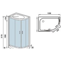 Душевая кабина WeltWasser WW500 Werra 1202 L - Превью изображения №13 — Интернет-магазин samo.by