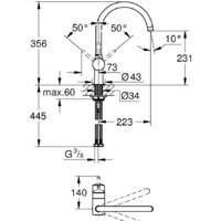 Смеситель Grohe Minta 32917KS0 (черный бархат) - Превью изображения №2 — Интернет-магазин samo.by