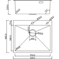 Кухонная мойка Roxen Simple 560220-60B-GR графит/текстурная PVD покрытие (с коландером и дозатором) - Превью изображения №19 — Интернет-магазин samo.by