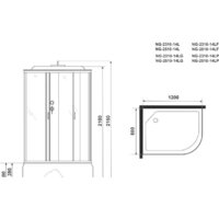 Душевая кабина Niagara NG-2310-14LG 120x80x215 - Превью изображения №4 — Интернет-магазин samo.by