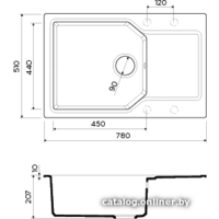 Кухонная мойка Omoikiri Yonaka 78-LB BL - Превью изображения №2 — Интернет-магазин samo.by