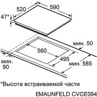 Варочная панель MAUNFELD CVCE594PBK - Превью изображения №8 — Интернет-магазин samo.by