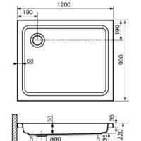 Душевой поддон RGW Style 120x90 - Превью изображения №2 — Интернет-магазин samo.by