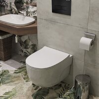 Унитаз подвесной Roxen Porto One Rimless 6 в 1 StounFix Dual Fresh 580109 (кнопка: черный матовый) - Превью изображения №13 — Интернет-магазин samo.by