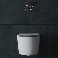 Унитаз подвесной Roxen Simple Compact в комплекте с инсталляцией StounFix Dual Fresh 6 в 1 911522 (кнопка: черный матовый) - Превью изображения №17 — Интернет-магазин samo.by