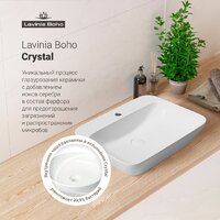 Умывальник Lavinia Boho Bathroom Sink Slim 33311113 с донным клапаном click-clack - Превью изображения №7 — Интернет-магазин samo.by