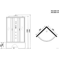 Душевая кабина Niagara NG-2508-14F 90x90x215 - Превью изображения №3 — Интернет-магазин samo.by