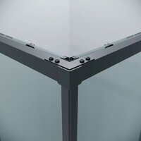 Душевая дверь Grossman Galaxy 90x195 1/2.K33.01.90.21.00 (черный матовый/стекло прозрачное) - Превью изображения №5 — Интернет-магазин samo.by