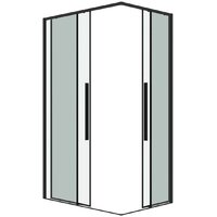 Душевая дверь Grossman Galaxy 90x195 1/2.K33.01.90.21.00 (черный матовый/стекло прозрачное) - Превью изображения №3 — Интернет-магазин samo.by