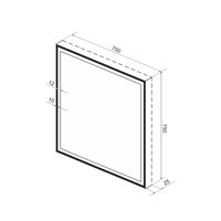  Wellsee Зеркало с фронтальной LED-подсветкой 7 Rays' Spectrum 172200440, 75 х 75 см (с сенсором и регулировкой яркости освещения) - Превью изображения №9 — Интернет-магазин samo.by