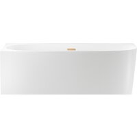 Wellsee Belle Spa 2.0 170x75 235805004 (пристенная ванна (левая) белый глянец, экран, каркас, сифон-автомат золото)