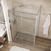 Душевой уголок Grossman Galaxy 100х100х195 120.K33.01.1010.10.00 (хром/прозрачное стекло) - Превью изображения №7 — Интернет-магазин samo.by