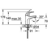 Смеситель Grohe BauCurve 23165000 - Превью изображения №2 — Интернет-магазин samo.by