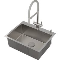 Кухонная мойка Roxen Simple 560220-60-GR сатин/текстурная (с коландером и дозатором) - Превью изображения №11 — Интернет-магазин samo.by