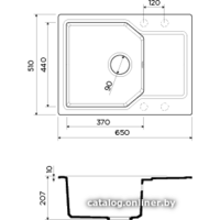 Кухонная мойка Omoikiri Yonaka 65 BL - Превью изображения №2 — Интернет-магазин samo.by