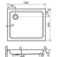 Душевой поддон RGW Style 120x80 - Превью изображения №2 — Интернет-магазин samo.by