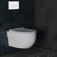Унитаз подвесной Roxen Porto в комплекте с инсталляцией StounFix Dual Fresh 6 в 1 576390 (кнопка: белый глянец) - Превью изображения №10 — Интернет-магазин samo.by