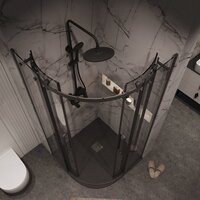 Душевой уголок Grossman Classic 90x90x195 301.K33.04.9090.21.00 (черный матовый/прозрачное стекло) - Превью изображения №11 — Интернет-магазин samo.by